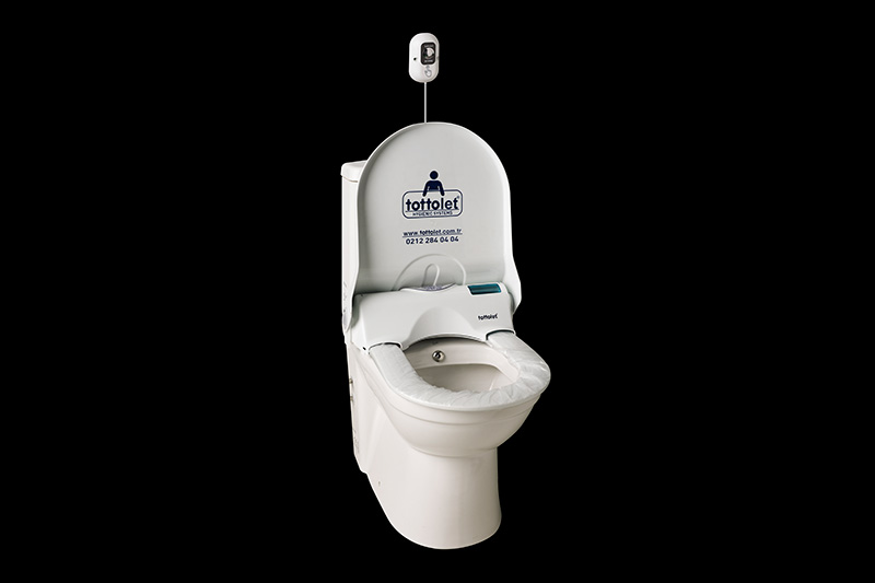 Tottolet Automatic Toilet Seat Cover System Hygienic - Heated Toilet Seat Battery Powered